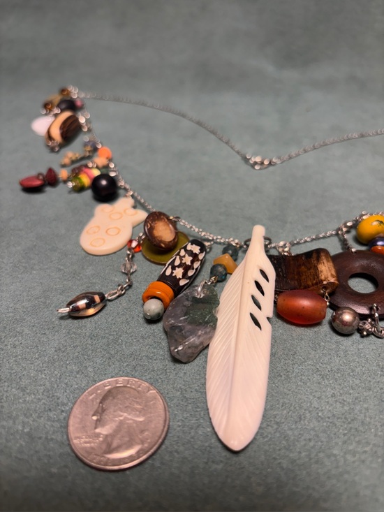Shesknotdone Jewelry - Hand crafted extra-long charm necklace